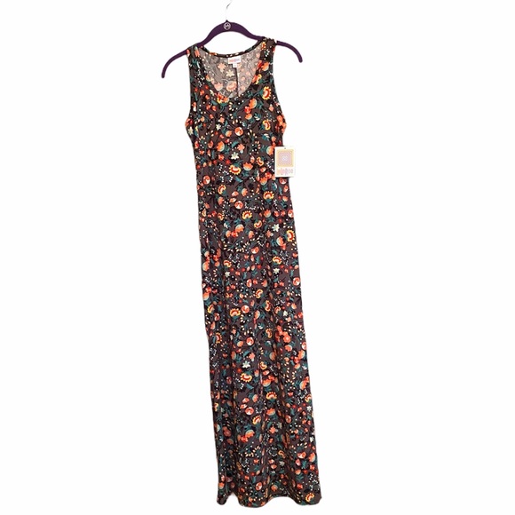 LuLaRoe Dani Maxi Dress Sleeveless Floral NWT - Picture 2 of 16